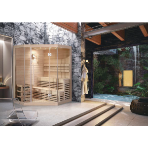 Sauna soba Nero kanadski hemlock 1800x1800x1900 za 4 osobe sa rasvetom