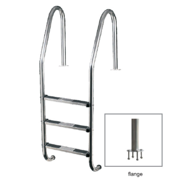 Gumatic Merdevine Merdevine Standard 3 stepenika AISI 304 gum step Flanša - EKO | TermoPool